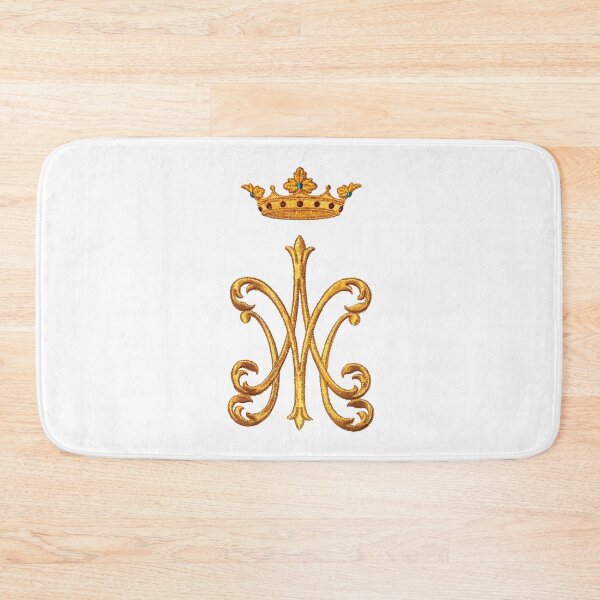 Item preview, Fun Catholic gifts - Ave Maria Monogram symbol white | catholic gift shop and store for baptism gifts, confirmation gifts, first communion gifts, wedding gifts designed and sold by St Joseph Art.
