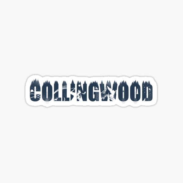 Item preview, Collingwood Typography Ink print - Navy Blue designed and sold by Quick Brown Fox Canada.