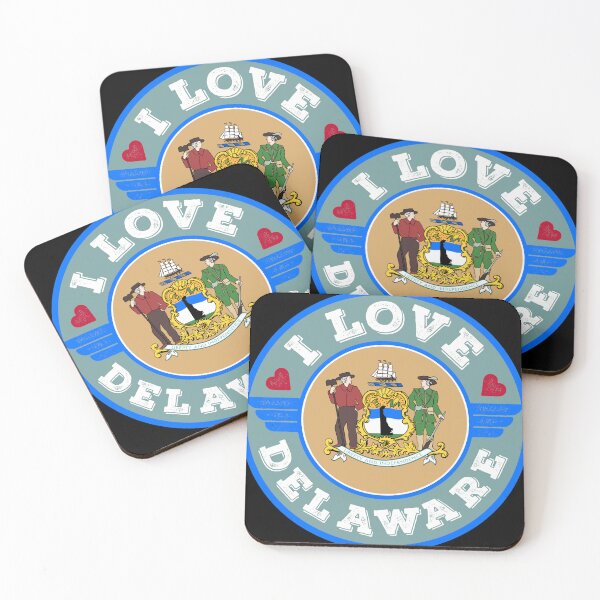 Item preview, I Love Delaware State Map and Flag designed and sold by Worldesigns by Artsiren.