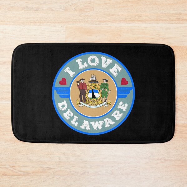Item preview, I Love Delaware State Map and Flag designed and sold by Worldesigns by Artsiren.
