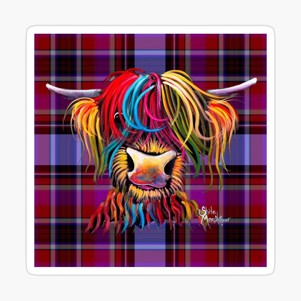 P SHiRLeY MacARTHuR Details about   HIGHLAND COW PRINTS SCOTTISH from Painting TaRTaN NeLLY 
