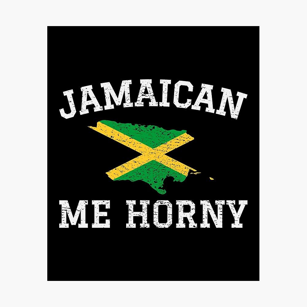 Jamaican Me Horny Jamaica Flag Caribbean Vacation Gift