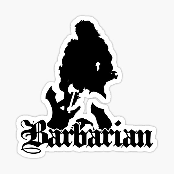 Item preview, RPG Barbarian Silhouette class emblem Sticker designed and sold by LouteCrea Maulandi.