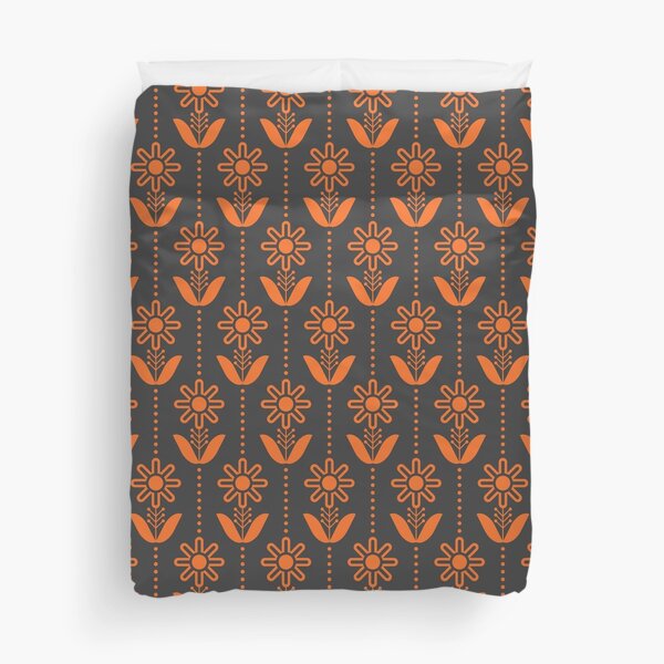 Item preview, Blomma, Vintage 70s Flower Pattern in Retro Color Style designed and sold by BesanoStyle.
