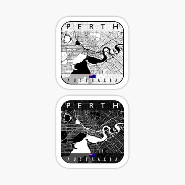Item preview, PERTH MAP AUSTRALIA Sticker Pack designed and sold by hatimelhag.