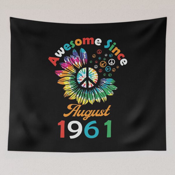 Item preview, Funny Birthday Quote, Awesome Since August 1961, Retro Birthday designed and sold by Estrytee.