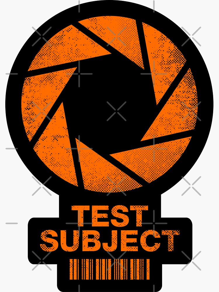 Test Subject Orange Sticker For Sale By Revolutiongfx Redbubble