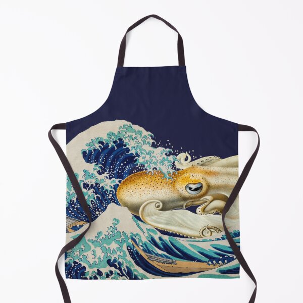 Item preview, Vintage Japanese Hokusai Wave With Giant Octopus Illustration designed and sold by TrulyEpoque.