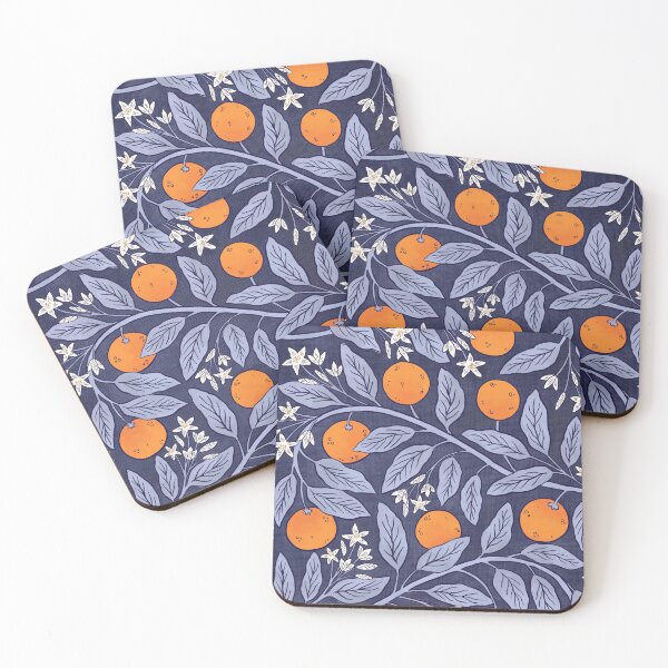 Item preview, Art Nouveau Oranges At Night Pattern designed and sold by DeKoro.