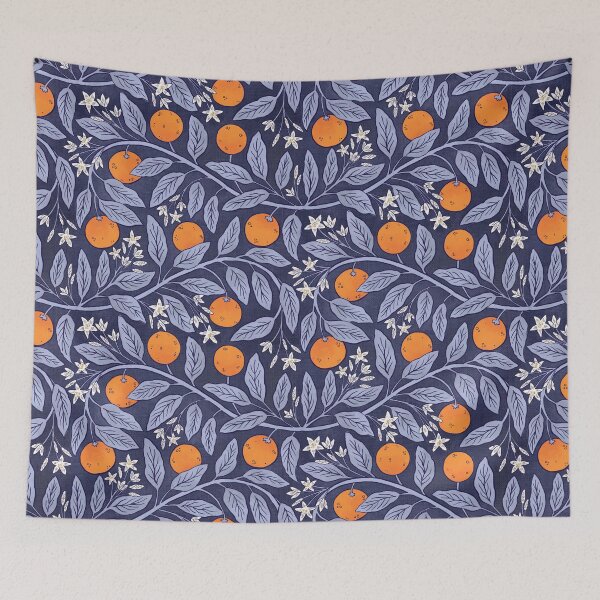 Item preview, Art Nouveau Oranges At Night Pattern designed and sold by DeKoro.