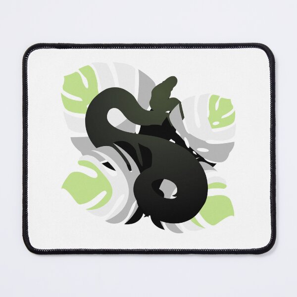 Item preview, Snake in Agender Pride Colour Monstera Leaves Four Colour designed and sold by Nerdynoods.