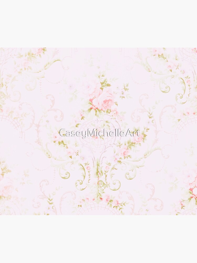 " French Vintage Floral Wallpaper Chateau Versailles Paris" Poster for