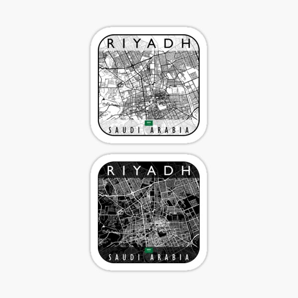 "RIYADH MAP SAUDI ARABIA Sticker Pack" Sticker for Sale by hatimelhag