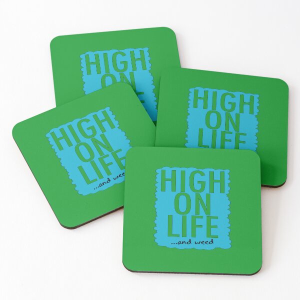 Item preview, "HIGH ON LIFE & WEED" Funny Graphic Gift designed and sold by MascotCulture.