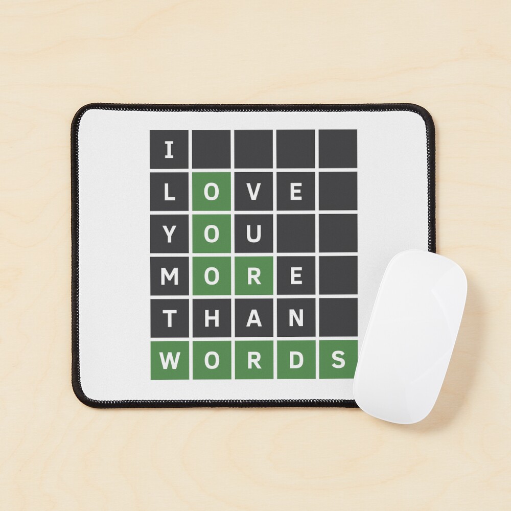 I Love You More Than Words (Wordle Style) Pin for Sale by DesignLiterally  | Redbubble