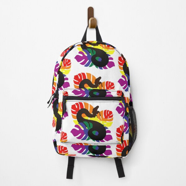 Item preview, Snake in Rainbow Pride Colour Monstera Leaves designed and sold by Nerdynoods.