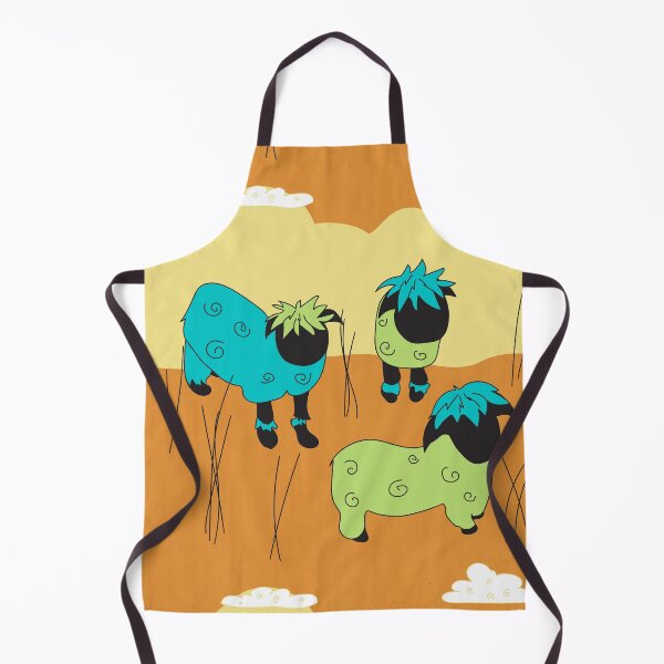 Item preview, Blacknose Swiss Sheep Orange and Aqua designed and sold by DannysReRemodel.
