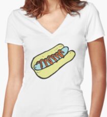 Skeeter Hotdog Women's Fitted V-Neck T-Shirt
