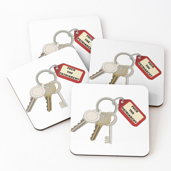 Item preview, FUCK THE PATRIARCHY KEYCHAIN ON THE GROUND designed and sold by ItsIssie.