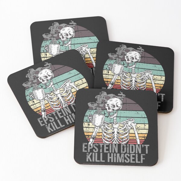 Item preview, Epstein Didn_t Kill Himself - Skeleton Drinking Coffee   designed and sold by Hakordjis.