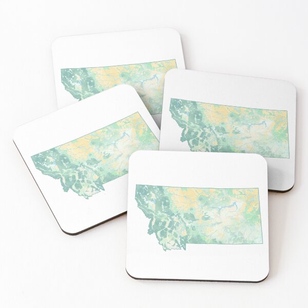 Item preview, Montana State Map In Soft Colors designed and sold by magicae.