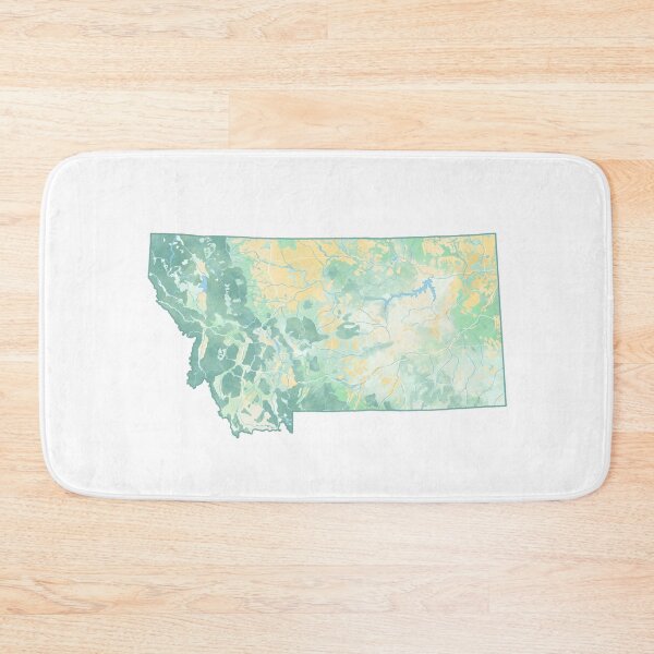 Item preview, Montana State Map In Soft Colors designed and sold by magicae.