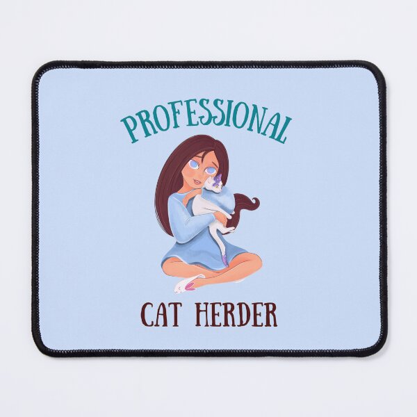 Item preview, Professional Cat Herder - Blue Cat Girl for Cat Lovers Funny Cute designed and sold by JoyTop.