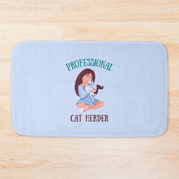 Item preview, Professional Cat Herder - Blue Cat Girl for Cat Lovers Funny Cute designed and sold by JoyTop.