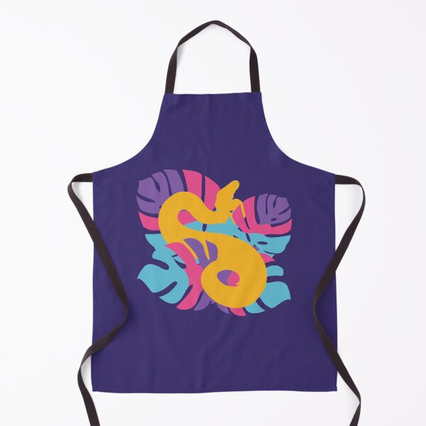 Item preview, Snake in Retro Bright Colours Monstera Leaves designed and sold by Nerdynoods.