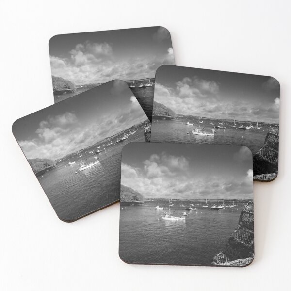 Item preview, Monochrome Mylor Harbour designed and sold by Ann Biddlecombe.