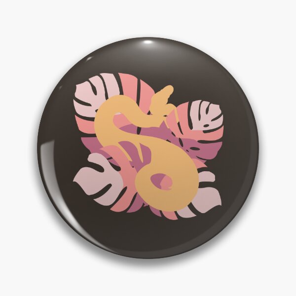 Artikelvorschau, Schlange in den weichen rosa Dünen-Sand-Farbmonstera-Blättern entworfen und verkauft von Nerdynoods.