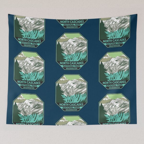 Item preview, North Cascades National Park Washington Goode Mountain Emblem designed and sold by KrisSidDesigns.