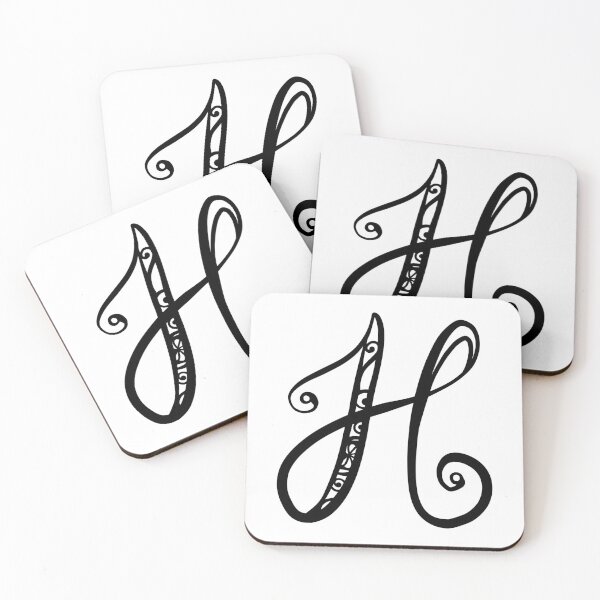Item preview, Initial H Zentangle designed and sold by sticking-w-you.