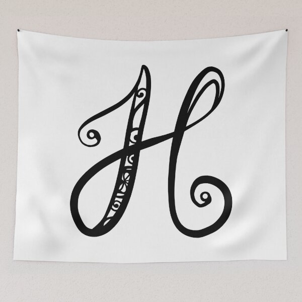 Item preview, Initial H Zentangle designed and sold by sticking-w-you.