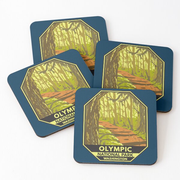 Item preview, Olympic National Park Washington Hoh Rainforest Emblem designed and sold by KrisSidDesigns.
