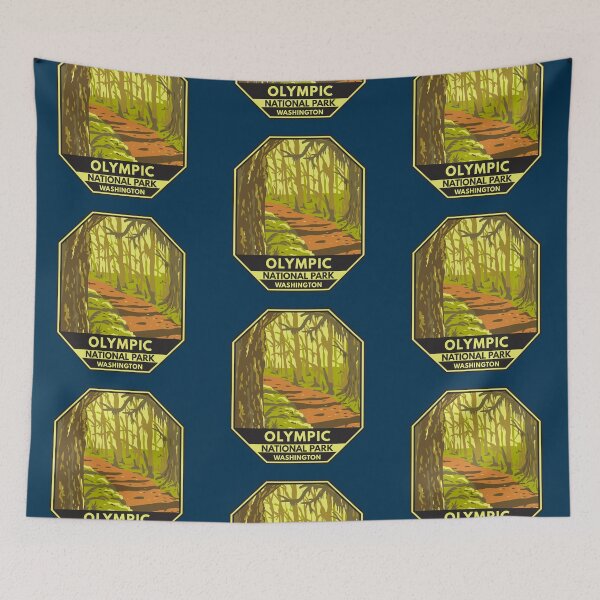 Item preview, Olympic National Park Washington Hoh Rainforest Emblem designed and sold by KrisSidDesigns.