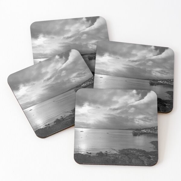 Item preview, Monochrome St Mawes under cloudy Skys designed and sold by Ann Biddlecombe.
