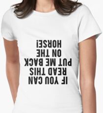 Equestrian Funny Horse Women's Fitted T-Shirt