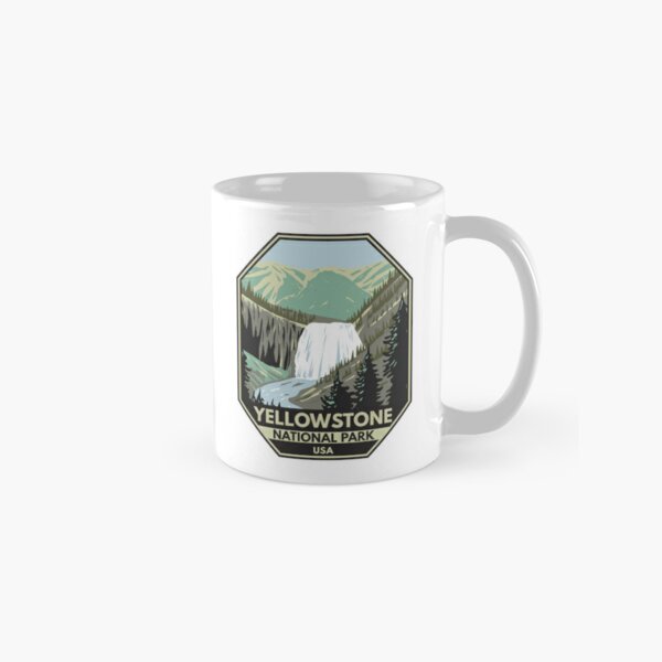 Vintage Yellowstone National Park travel souvenir beer stein mug tumbler Wyoming state map collectible glass beer stein gift