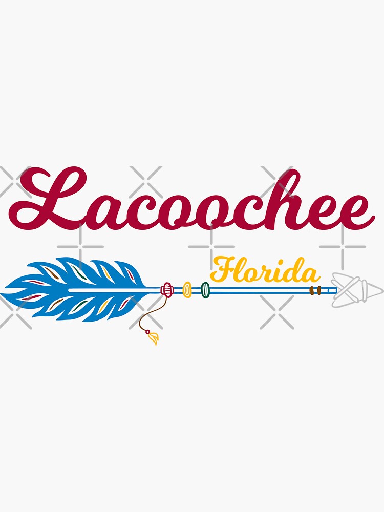 "Lacoochee Florida Featuring Arrow with Feather" Sticker for Sale by