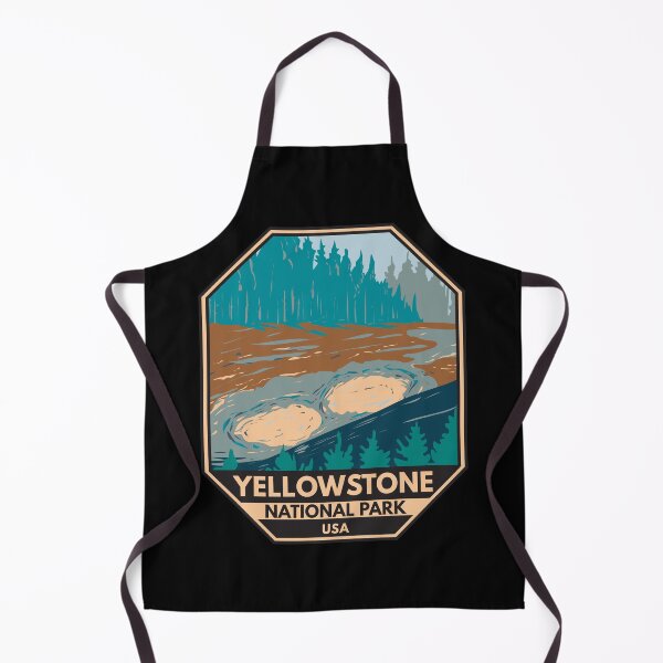 Artikelvorschau, Emblem des Schlammvulkans des Yellowstone-Nationalparks entworfen und verkauft von KrisSidDesigns.