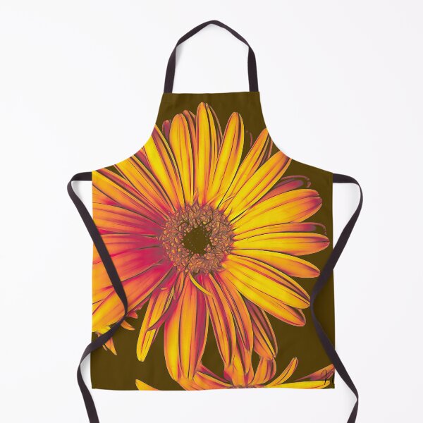 Item preview, Yellow Orange Daisy Modern Floral Art A024 designed and sold by byNicol.