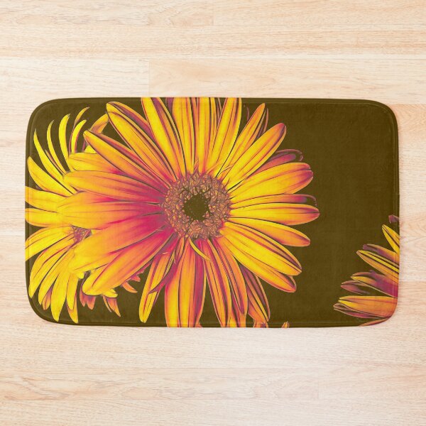 Item preview, Yellow Orange Daisy Modern Floral Art A024 designed and sold by byNicol.