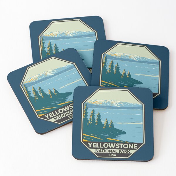 Artikelvorschau, Emblem des Yellowstone-Nationalparks, Yellowstone-See entworfen und verkauft von KrisSidDesigns.