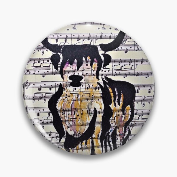 Item preview, Highland scotish cow, scotland, music sheet, countryside, farm animals, meadow designed and sold by NessArtByEwa.