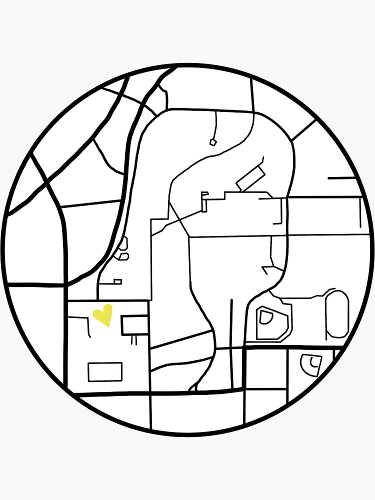 Georgia Tech Campus Map Sticker By Masternanii Redbubble   Bg,f8f8f8 Flat,750x,075,f Pad,750x1000,f8f8f8 