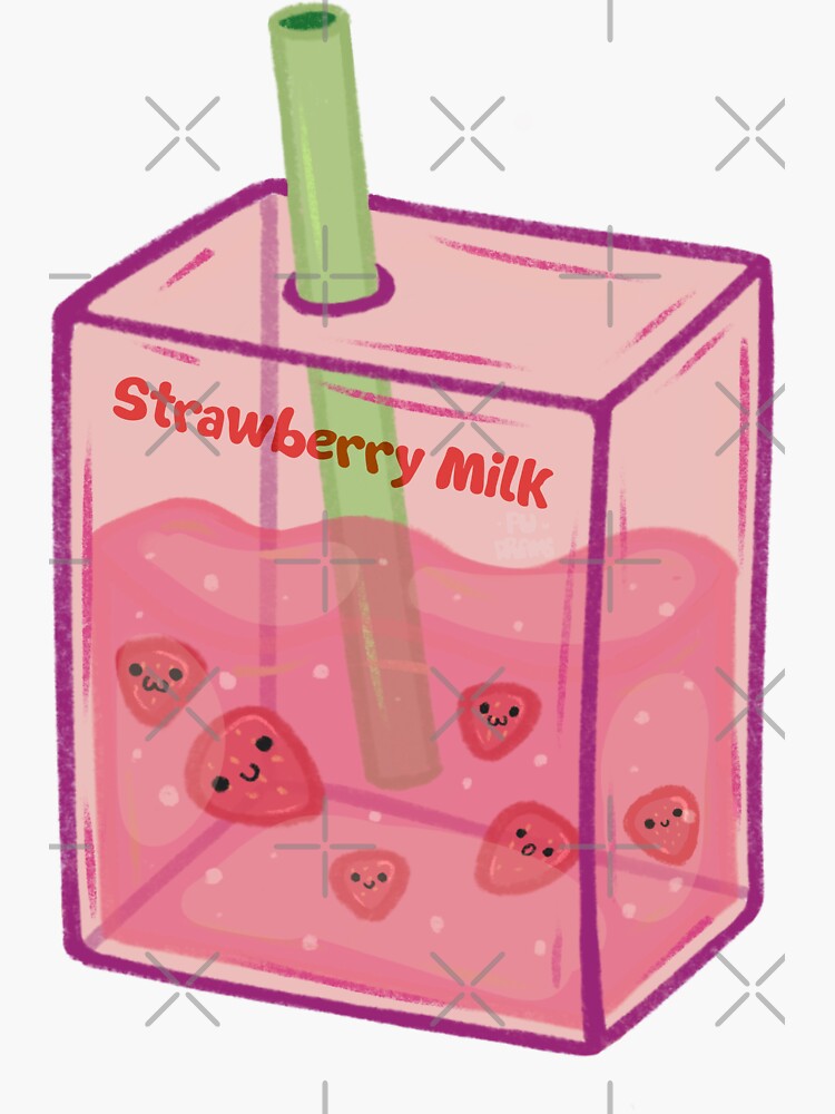 Strawberry Milk Sticker Pack Sticker for Sale by prismapansy