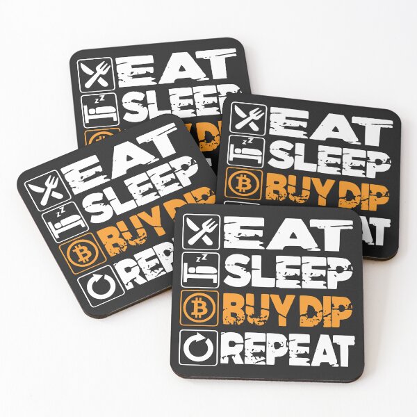 Item preview, Crypto T-Shirt: Eat Sleep Buy Dip Repeat designed and sold by Funny-Tees4U.
