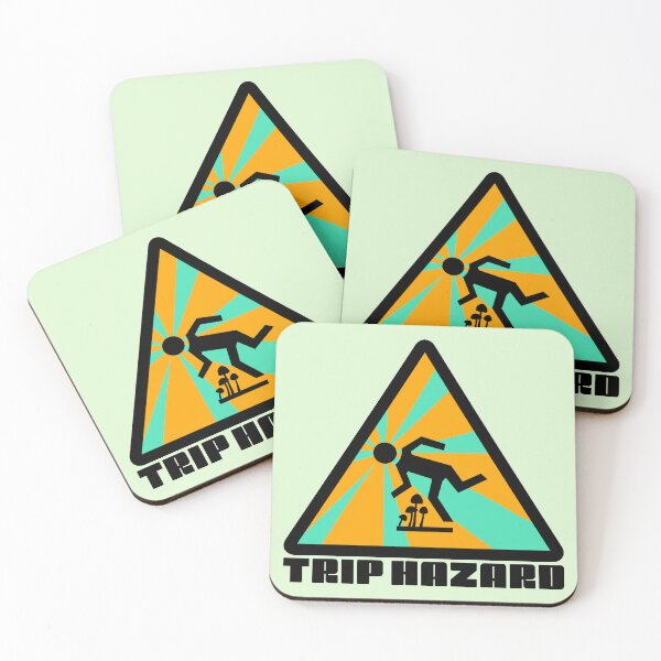 Item preview, Turquoise Trip Hazard Psychedelic Warning Sign designed and sold by Normandie Rainwater.