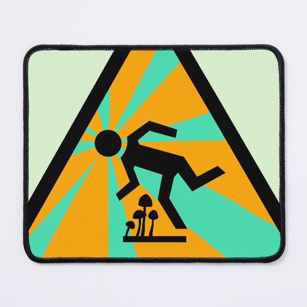 Item preview, Turquoise Trip Hazard Psychedelic Warning Sign designed and sold by Normandie Rainwater.